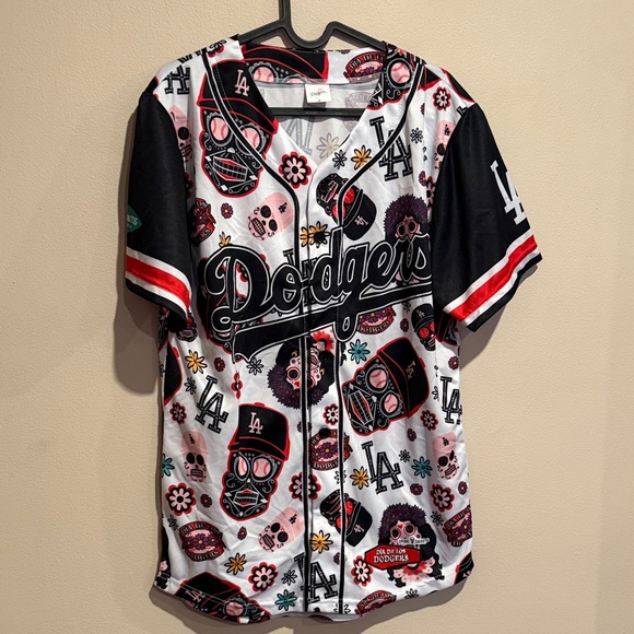 Dia de Los Dodgers jersey, sugar skull jersey.  Day of the dead, SGA - Picture 5 of 7
